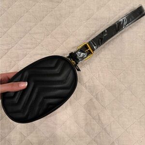 Black Quilted Belt Bag - Lookalike to Gucci Belt Pouch